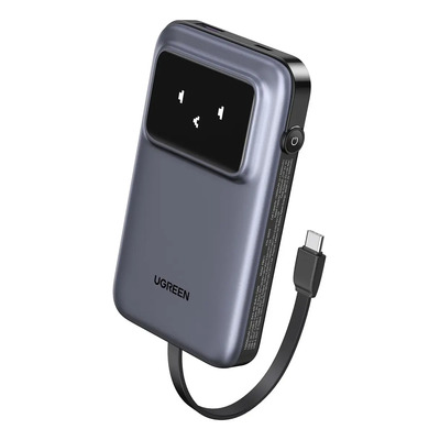 Power Bank Robot Ugreen 10,000mah Usb C 30w Pantalla Tft Gris | Envío gratis