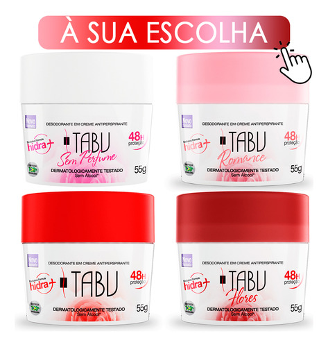 Tabu Desodorante Creme Antiperspirante 55g À Sua Escolha