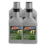 Kit 4 Aceites Amsoil 20w50 Performance Motos Sintético 946ml