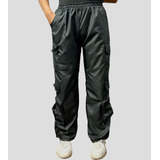 Pantalon  Cargo  Con Cierre Urbano Unisex - Rompeviento