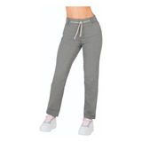 Pantalon Casual Dama Tiro Medio Pretina Elastica Gris 153-80