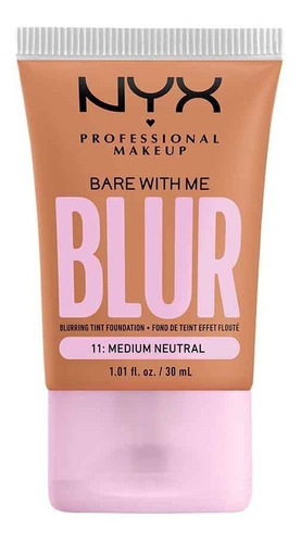 Base De Maquillaje Líquida Nyx Professional Makeup Bare With Me Bare With Me Nyx Base De Maquillaje Bare With Me Café Dorado Tono Medium Neutral - 30ml 32g