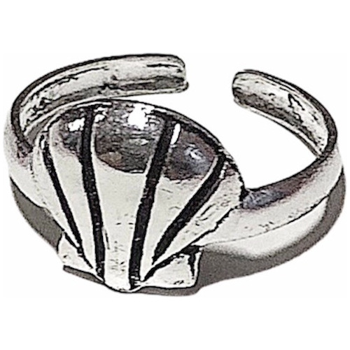 1 Anillo Midi Para Falange-pie. Modelo Concha, En Plata 925 