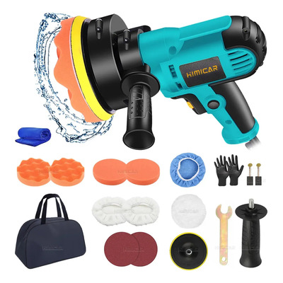 Pulidora Para Auto Eléctrica 700w 110v 3700rpm Juego De 17 Piezas 3700 Rpm Adecuado Para Pulir Y Lijar Automóviles Y Motocicletas, Eliminar Óxido Y Trabajar La Madera. Negro\u002Fazul | Envío gratis