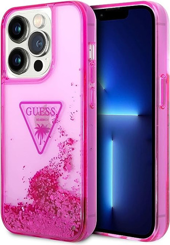 Funda Protector Guess Rosa Glitter Para iPhone 14 Pro Max