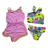 Gap Traje De Baño Bikini Bebé Nina + Cubre Traje 4-5 Anos