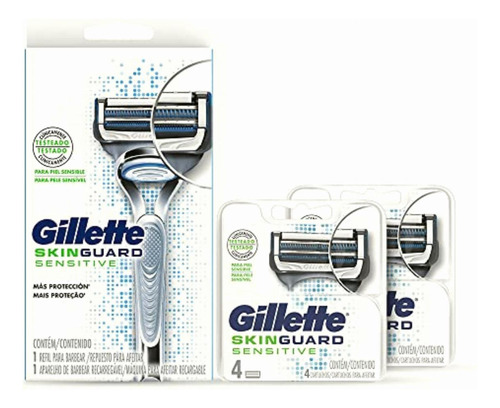 Gillette Máquina Afeitar Skinguard Sensitive + 8 Cartuchos
