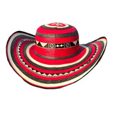Sombrero Rojo 23 Fibras Fino Exclusivo Artesanal