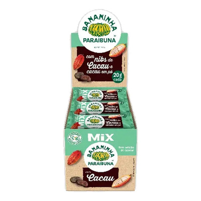 Bananinha Paraibuna Mix Nibs De Cacau Vegano Dp Com 20 Un | MercadoLivre