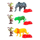 Set De Animales Selva 3 Piezas En Bolsa X Unidad - Ba-18606