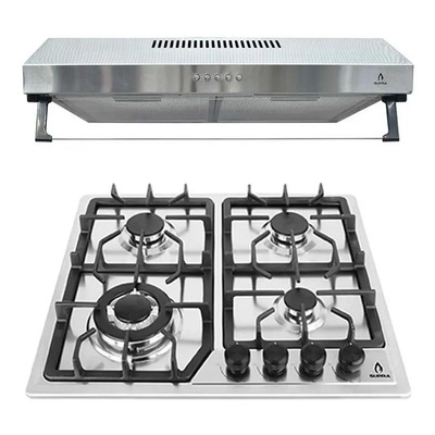 Combo Imperia Parrilla 4 Quemadores Y Campana Acero 60 Cm Acero | Meses sin interés
