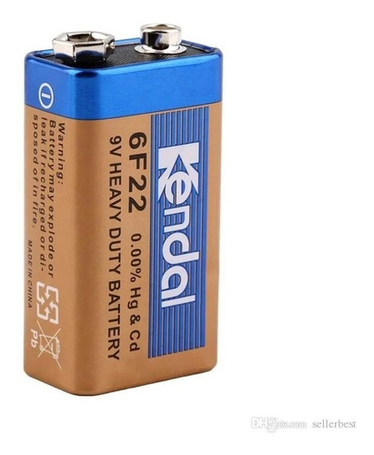 Baterias Pilhas 9v Comum Powerplus Gp Zinco Carvão - Unidade
