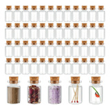 100 Pcs Mini Botellas De Vidrio Pequeñas Frascos De Vi...