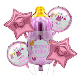 Kit Globos Baby Shower Es Niña Fiesta Baby Mamila Girl Bebé