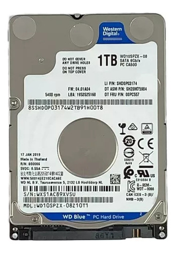 Disco Duro Interno Western Digital  Wd10spzx 1tb Sata 2.5''