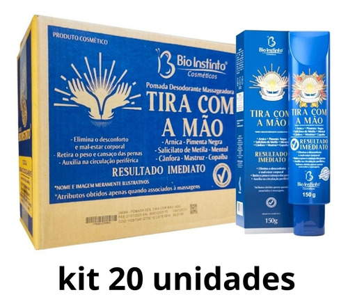 Kit Creme Natural Para Massagem Tira Com A Mão 150g Atacado