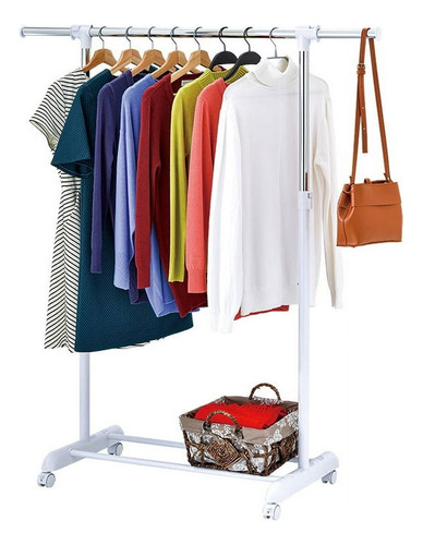 Perchero Con Ruedas Closet Portatil Rack De Ropa Ajustable