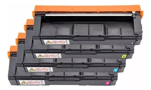 Kit 4 Cores Toner Compatível Ricoh Mc250fw Mc250 Pc301 C/nfe