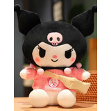 Peluche Kuromi Sanrio Con Remera Y Bolso 30cm Importado