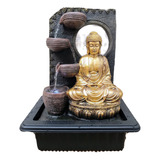 Fuente De Agua Resina 40 Cm Apto Exterior Buda 5 Caidas Zen 