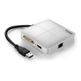 Pnt Usb 3.0 A Hdmi Y Dvi / Vga + Rj45 De Red Gigabit Ether