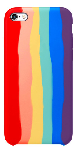 Capinha Capa Case Compatível Com iPhone  Arco Iris Aveludada