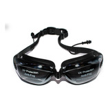 Goggles Para Miopia Natación Color Negro Plateado Graduar