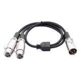 Cable Xlr 1 Macho A 2 Hembras Cannon Cable Audio Micrófono