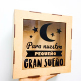 Alcancía De Madera (mdf) Personalizada- 20x20x8 Con Frase