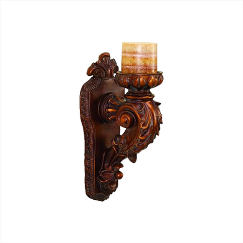 Portavelas De Pared Candelabro Madera Decorativo Deco 797335