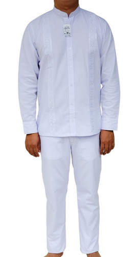 Conjunto Hombre: Camisa Neru Manga Larga + Pantalón Clásico