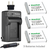 Batería Kastar Nb-6l (paquete De 3) + Cargador Para Canon