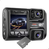 Câmera Veicular 64gb Wifi Carro Filmadora Dupla Dashcam D30h
