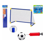 Mini Arco De Fútbol + Pelota + Bombin Juguete Para Niños