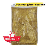 Glitter Purpurina Pó Brilho Decoração Prata 500g Cor Dourado