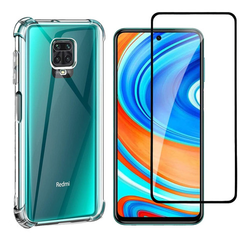 Capinha Capa Anti Impacto P/ Xiaomi Redmi Note 9s + Pelicula