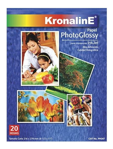 Papel Photoglossy Carta P/inkjet C/20 Hjs Ph347 Kronaline