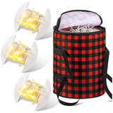 Bolsa De Almacenamiento Luces Buffalo Plaid De Navidad,...