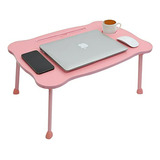 Mesa Plegable Portátil Multifuncional Para Laptop En Rosa