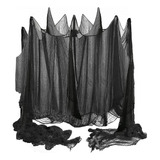 Tela Gasa Negra Kit Decoracion Hallowen 1270 X 200 Cm 1pz