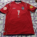 Jersey Inglaterra Umbro Euro 2004 Talla L Bekcham Messi Rona