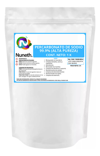 Percarbonato De Sodio Puro 1 Kg Garantizado