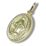 Dije Medalla Grande Virgen Unisex Oro18k Laminado Doble Cara