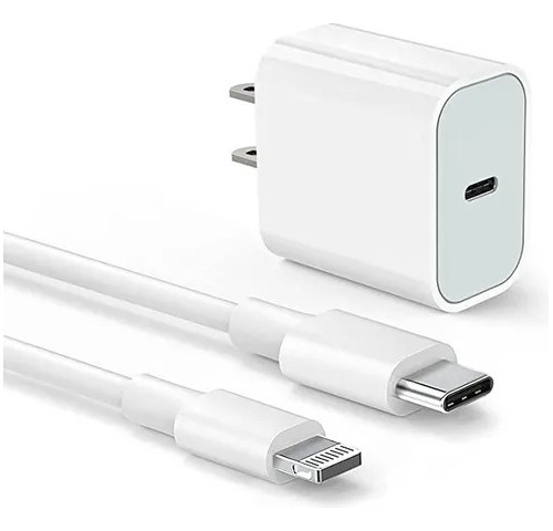 Adaptador Cargador 20w+cable Tipo C Compatible Con iPhone