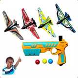 Arma Arminha Infantil Lançador De Bolinhas E Avião Brinquedo