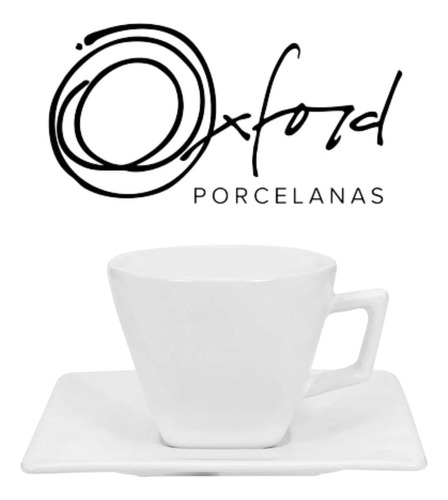 Xícara Café 75ml Porcelana Quartier White Cafeteria Oxford