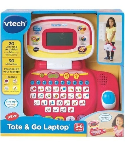 Computadora Didáctica Vtech Portátil Rosa, Idioma Inglés!