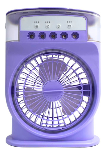 Mini Ventilador Portátil Alimentado P Usb Umidificador Roxo