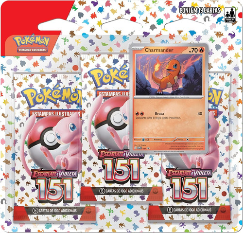Blister Triplo Pokémon Escalate E Violeta 151 Charmander