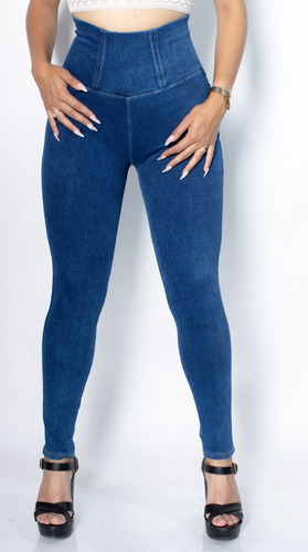 Jeans Frenchterry Efecto Faja Reductora